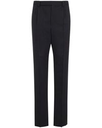 Saint Laurent - Herringbone Wool Trousers - Lyst
