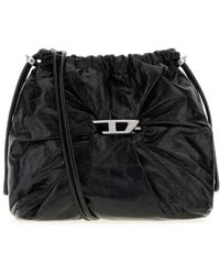 DIESEL - Leather Scrunch-D Bucket Bag - Lyst
