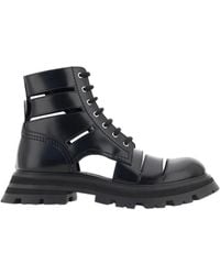McQueen - Wander Combat Boots - Lyst