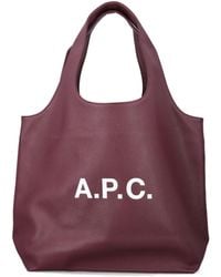 A.P.C. - Ninon Tote Bag Grained Recycled Leather-Like - Lyst