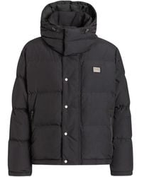 Dolce & Gabbana - Dolce & Gabbana Puffer Jacket With Hood - Lyst