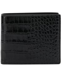 Tom Ford - Crocodile Print Leather Wallet Wallets & Card Holders Black - Lyst