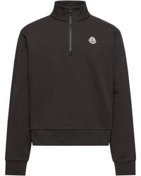 Moncler - Cotton Zip-Up Sweatshirt With Logo - Lyst