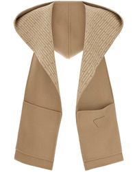 Prada - Camel Wool Scarf - Lyst