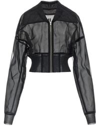 Rick Owens - 'Dracucollar Cropped' Bomber Jacket - Lyst