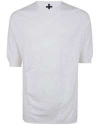 MD75 - Light Cotton Boxi Short Sleeves Sweater - Lyst