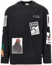Les Deux - Printed Cotton T-Shirt - Lyst