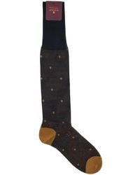 Gallo - Polka Dot Cotton Long Socks - Lyst