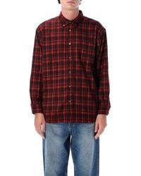 DUNST - Dark Checked Flannel Shirt - Lyst