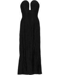 Rabanne - Abito Midi Con Bustier Strutturato A Forma Di Cuore - Lyst