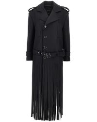 Pinko - Fringed Oversized Cloth Coat - Lyst