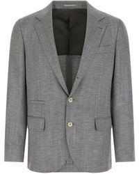 Brunello Cucinelli - Deconstructed Single-Breasted Blazer - Lyst