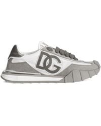 Dolce & Gabbana - Dolce & Gabbana Graphite Leather Flat Shoes - Lyst