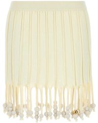 Loewe - Ivory Cotton Paula Ibiza Mini Skirt - Lyst