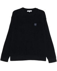 Maison Kitsuné - Maison Kitsuné Fox Head Cotton Ribbed Jumper - Lyst