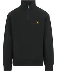 Carhartt - Raven Half Zip American Script Sweatshirt - Lyst