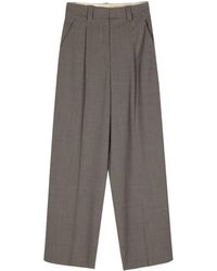 Alysi - Wool Blend Wide Leg Trousers - Lyst