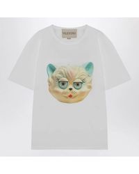 Valentino Garavani - T-Shirt With Le Chat De La Maison Print - Lyst