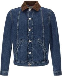 Brunello Cucinelli - Denim And Suede Jacket - Lyst