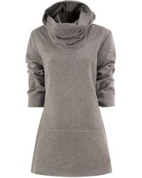 7 For All Mankind - Short Wool And Cashmere-Blend Hooded Dress - Lyst