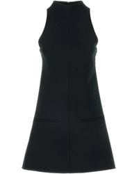 Courreges - Short Twill Dress With A Mock Turtleneck - Lyst