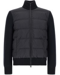Moncler - Two-Material Cardigan - Lyst