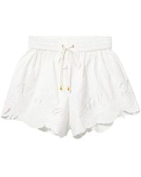 Zimmermann - Mahon Cotton Shorts - Lyst