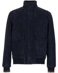 Gucci - Leather Jacket With Buttons - Lyst