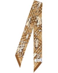 Burberry - 'Check Mates' Thin Scarf - Lyst