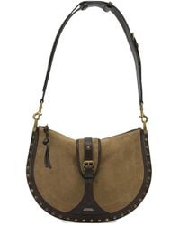 Isabel Marant - Oskan Hobo Soft Calf Leather Cotton Medium Shoulder Bag - Lyst