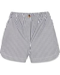 Max Mara - Striped Cotton Shorts - Lyst