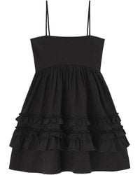 Ganni - Cotton Mini Dress - Lyst