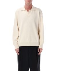 Roberto Collina - Irregular Texture Cotton Polo - Lyst
