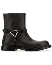 Bottega Veneta - Dark Leather James Ankle Boots - Lyst