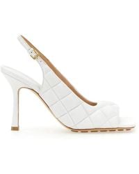 Bottega Veneta - Luxe Padded Slingback Sandal With 9Cm Heel - Lyst