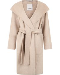 Max Mara - S Max Mara Belted Wool-Cashmere Jacket Coat - Lyst