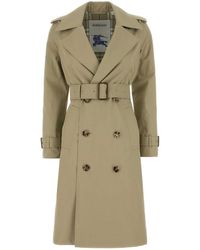Burberry - Sage Gabardine Trench Coat - Lyst