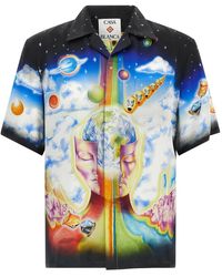 CASABLANCA - Cosmic Print Silk Twill Shirt - Lyst