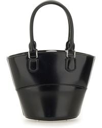 Self-Portrait - Leather Tote Bag With Charm - Lyst