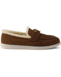 Prada - Suede Loafer Shoes - Lyst