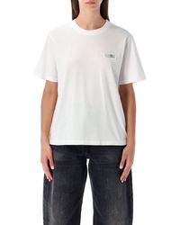 MM6 by Maison Margiela - Mm6 Cotton Logo T-Shirt - Lyst