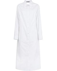 Balenciaga - Draped Back Cotton Poplin Dress - Lyst