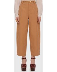 Chloé - Barrel-Leg Trousers - Lyst