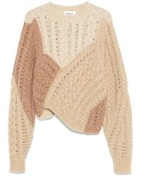 Isabel Marant - Patchwork Cable Knit Sweater Marant Étoile - Lyst