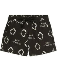 Marcelo Burlon - Marcelo Burlon County Of Milan Basic Logo Aop Beachwear Shor - Lyst