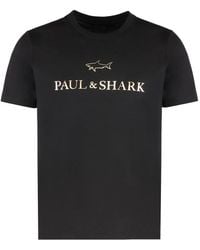 Paul & Shark - Paul & Shark Cotton T-Shirt With Logo Print - Lyst