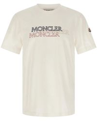 Moncler - Flocked Logo T-Shirt - Lyst