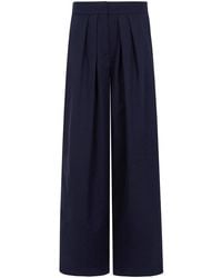 Balmain - High Waist Grain De Poudre Tailored Pants - Lyst