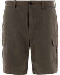 Vince - Cotton And Linen Cargo Shorts - Lyst