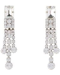 Alessandra Rich - Crystal Earrings With Fringes - Lyst